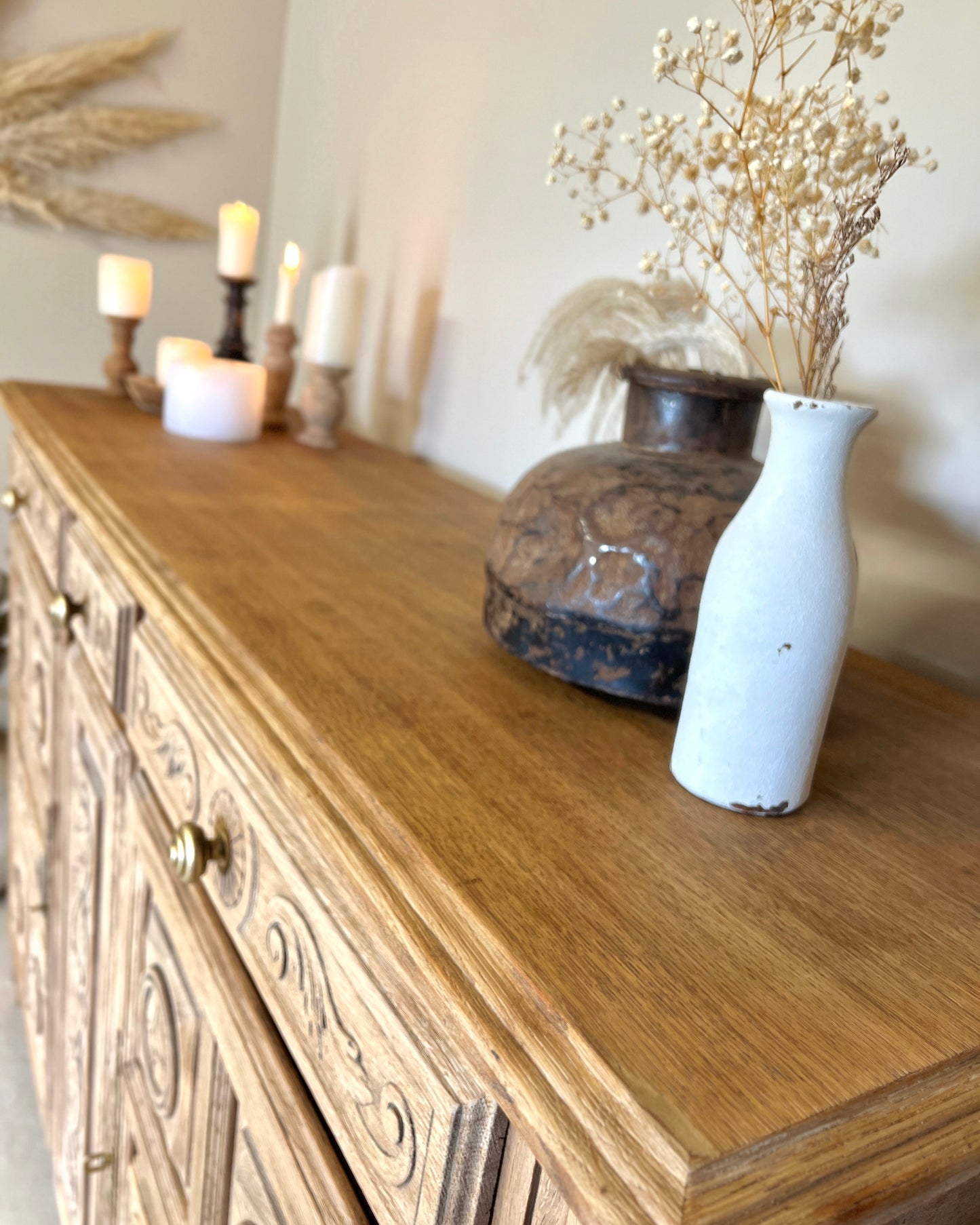Buffet chêne sculpté