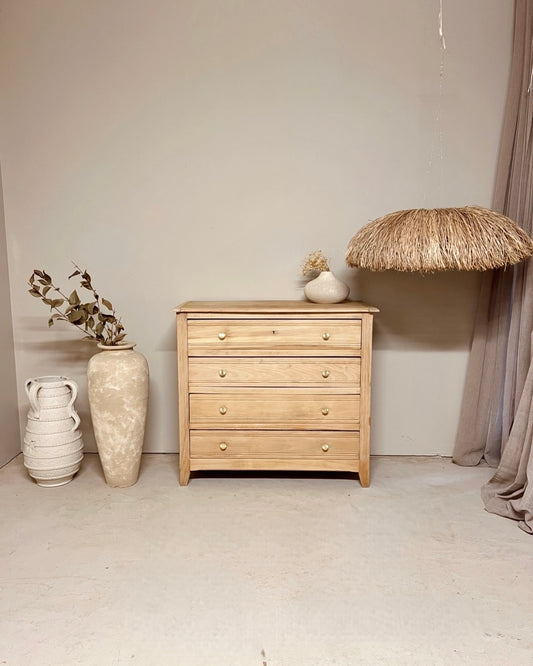 Commode parisienne en hêtre et peuplier massif
