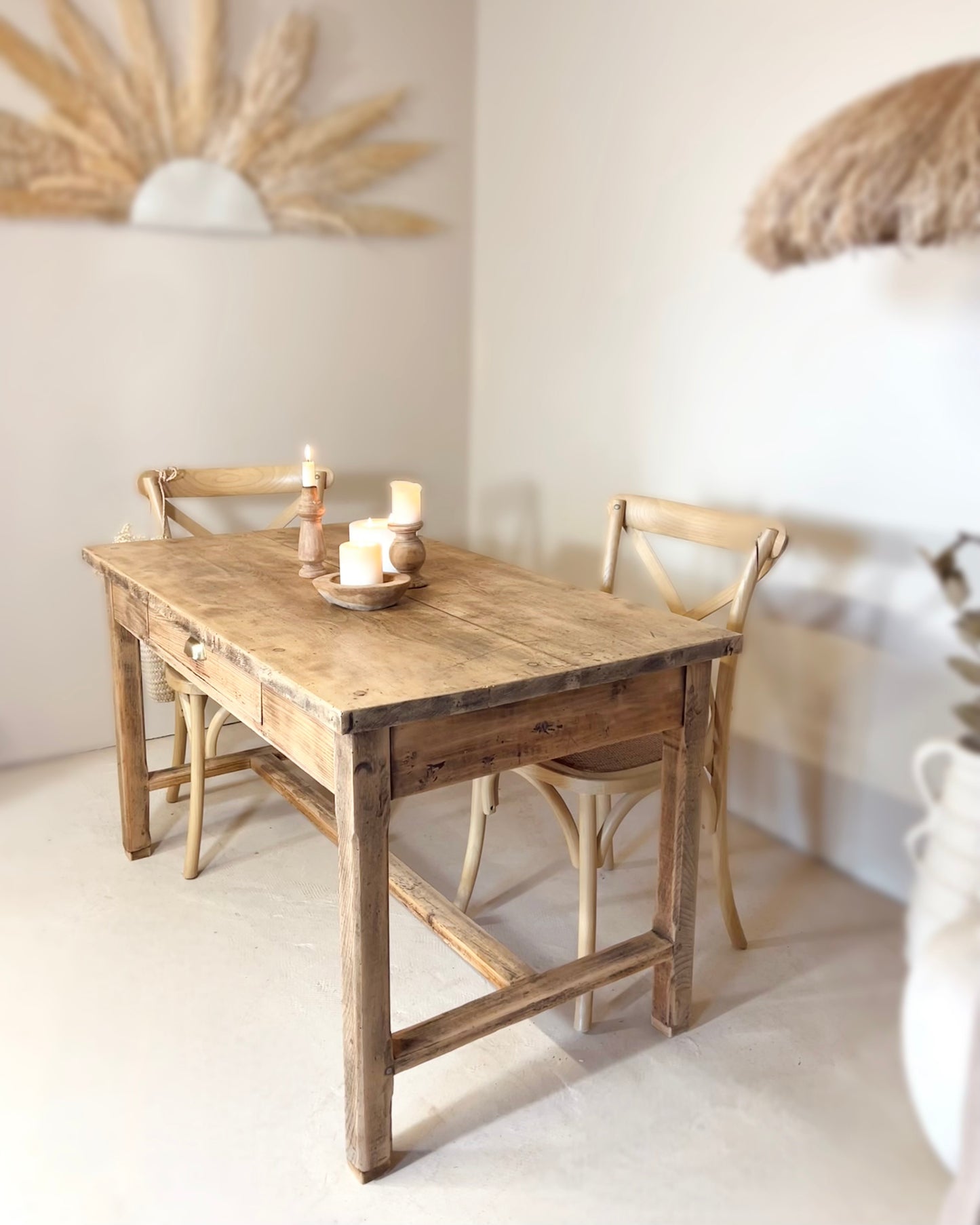 Table de ferme en bois massif