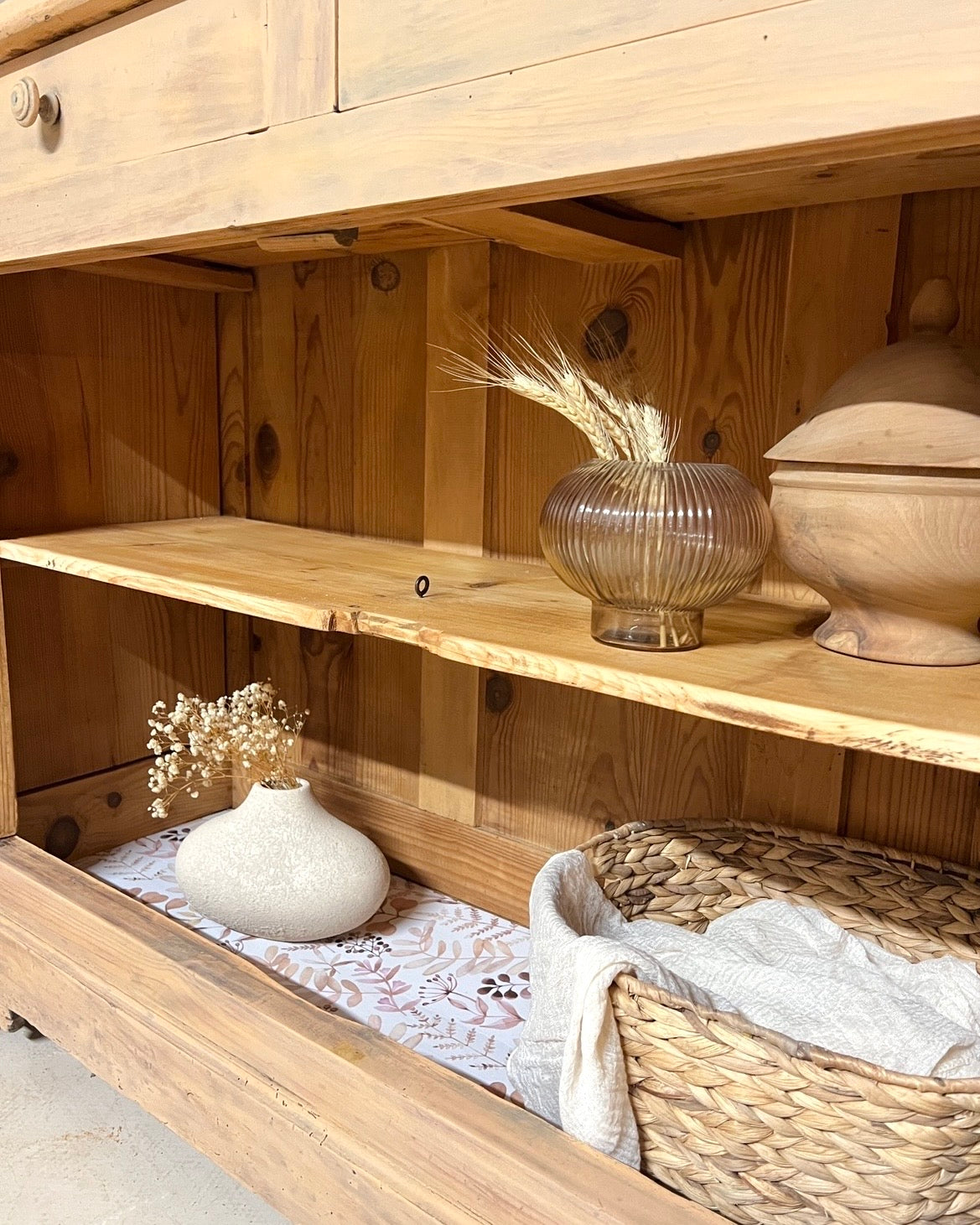 Buffet parisien en bois massif
