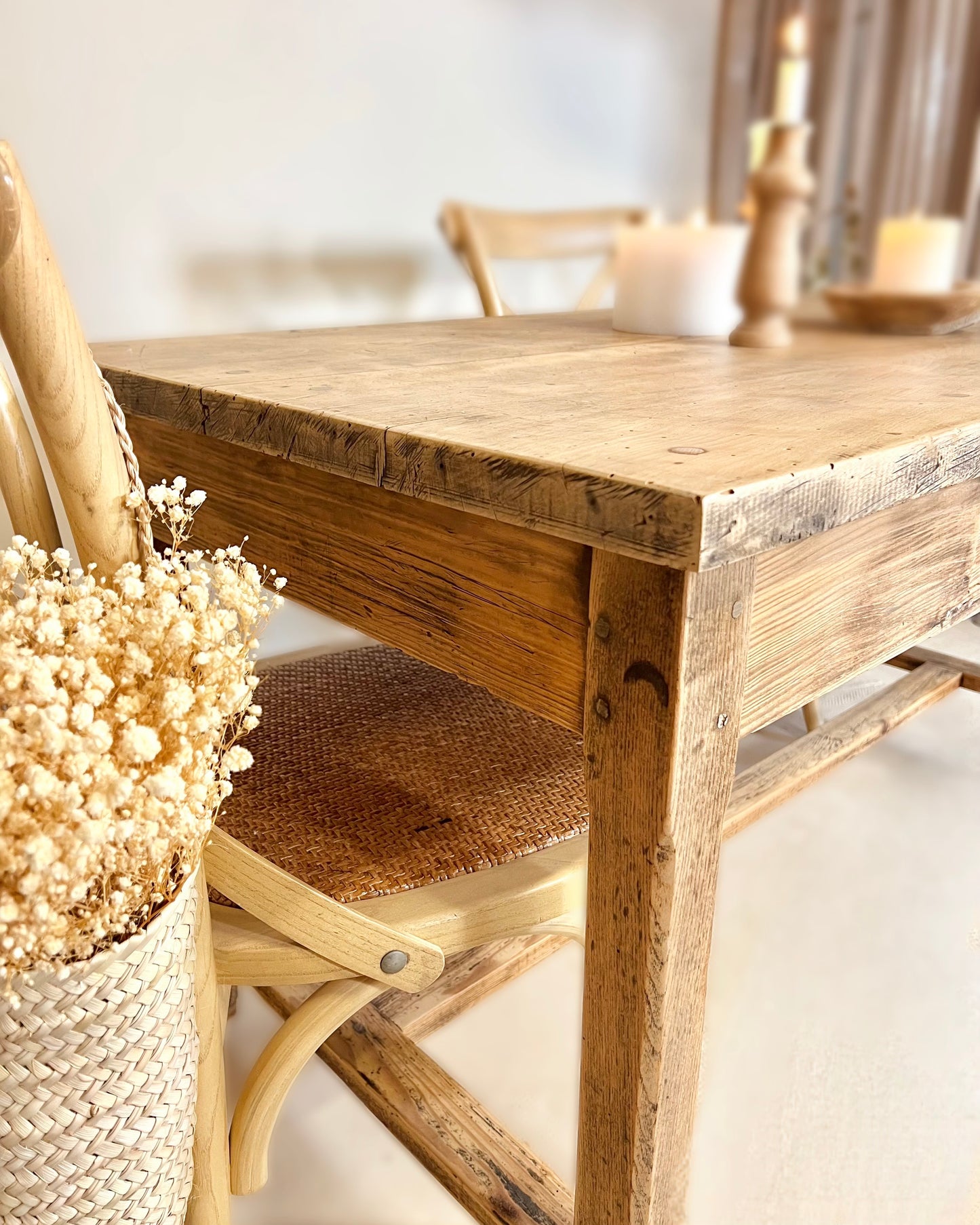 Table de ferme en bois massif