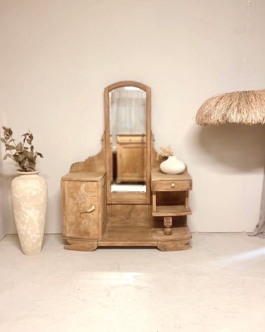 Coiffeuse art déco en chêne massif