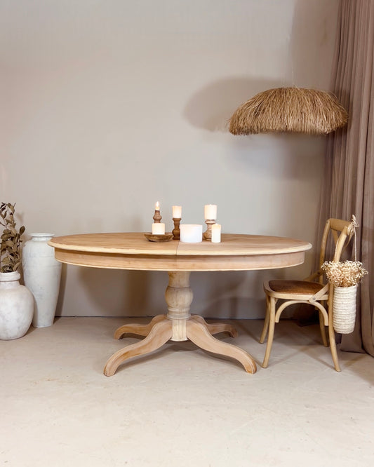 Table ovale avec pied central
