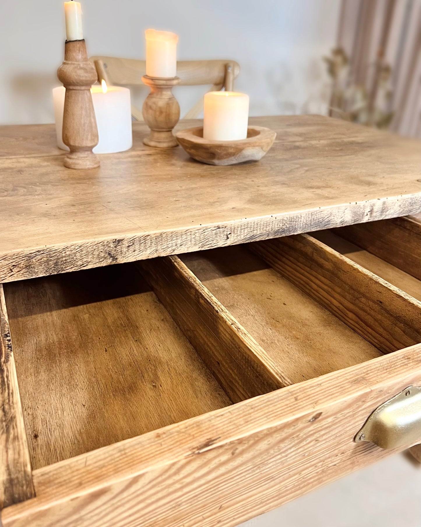 Table de ferme en bois massif