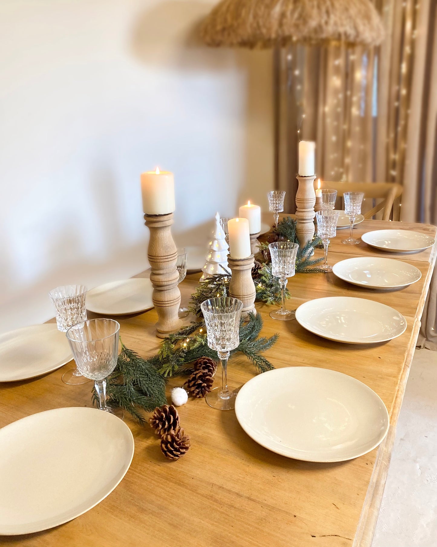 Table ancienne en hêtre massif avec double rallonges