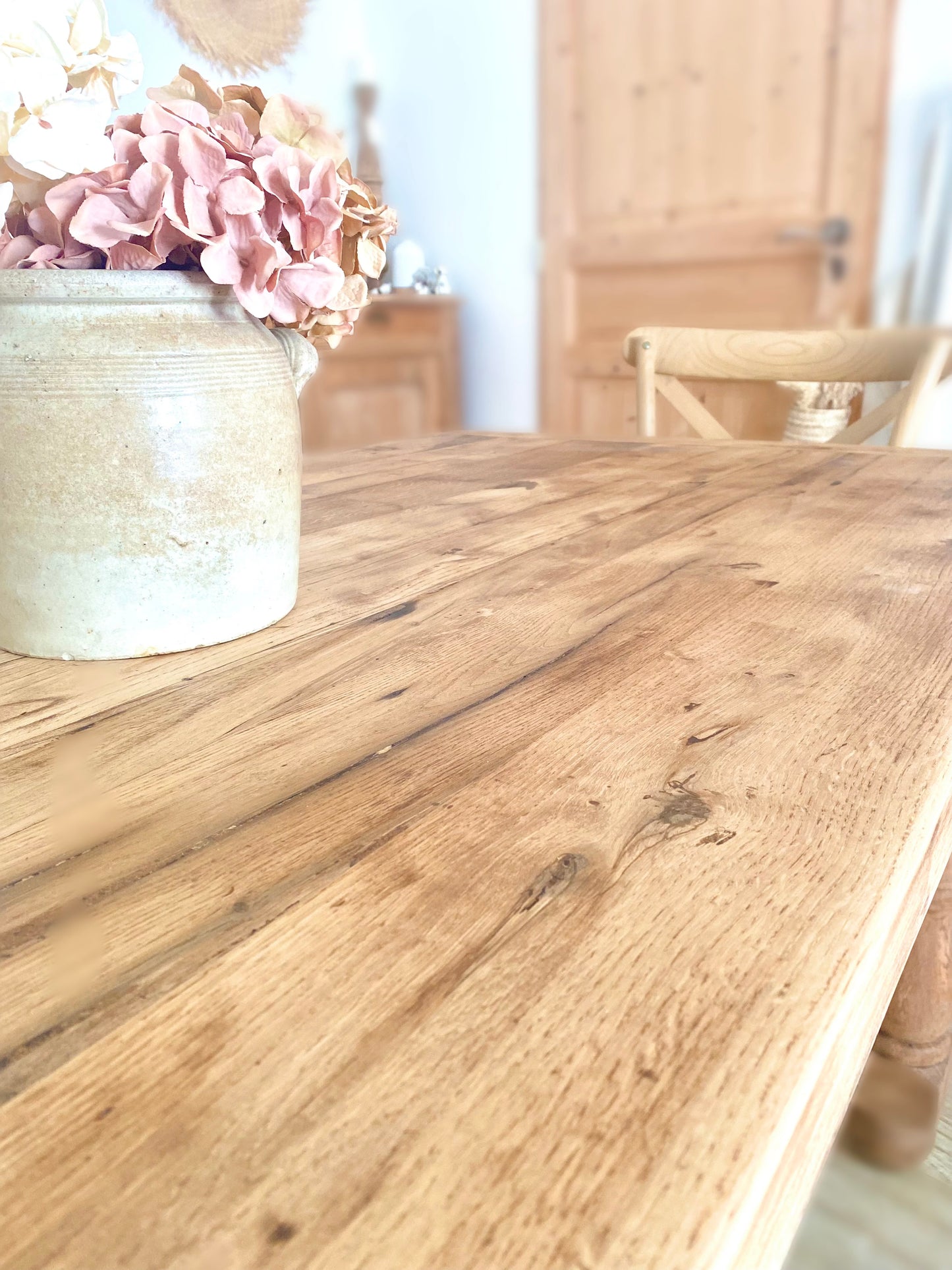 Table de ferme en chêne massif