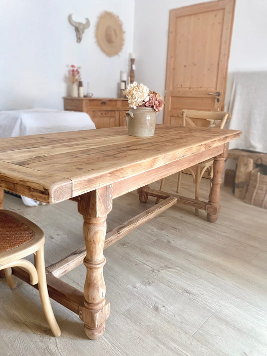 Table de ferme en chêne massif