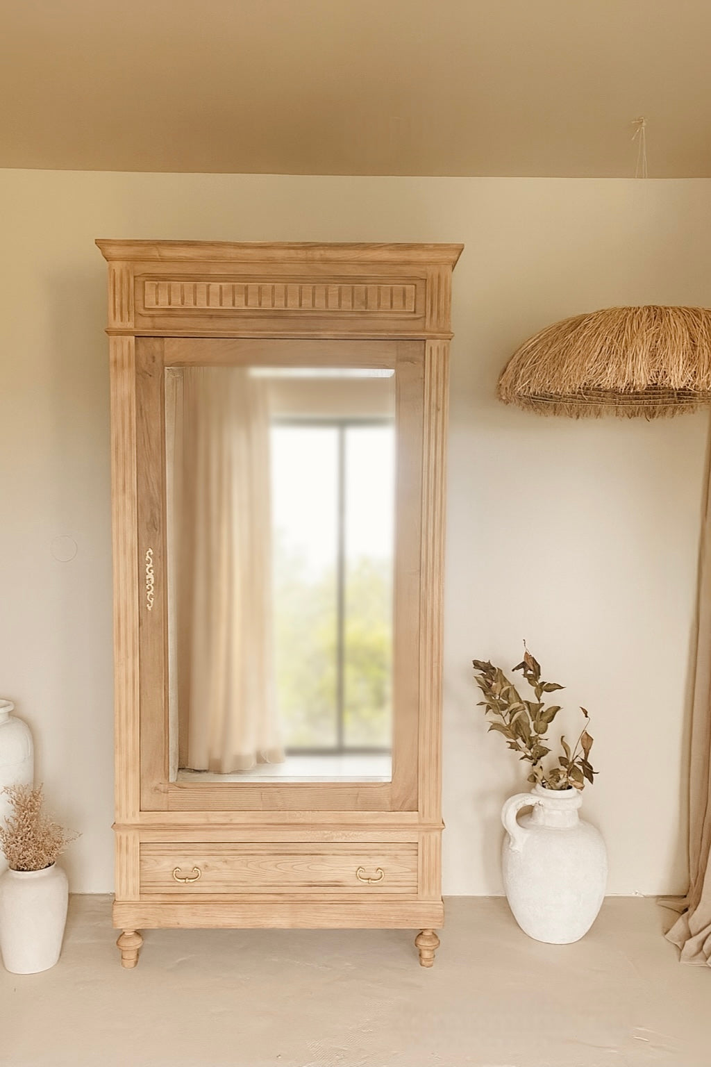 Armoire en hêtre et chêne massif