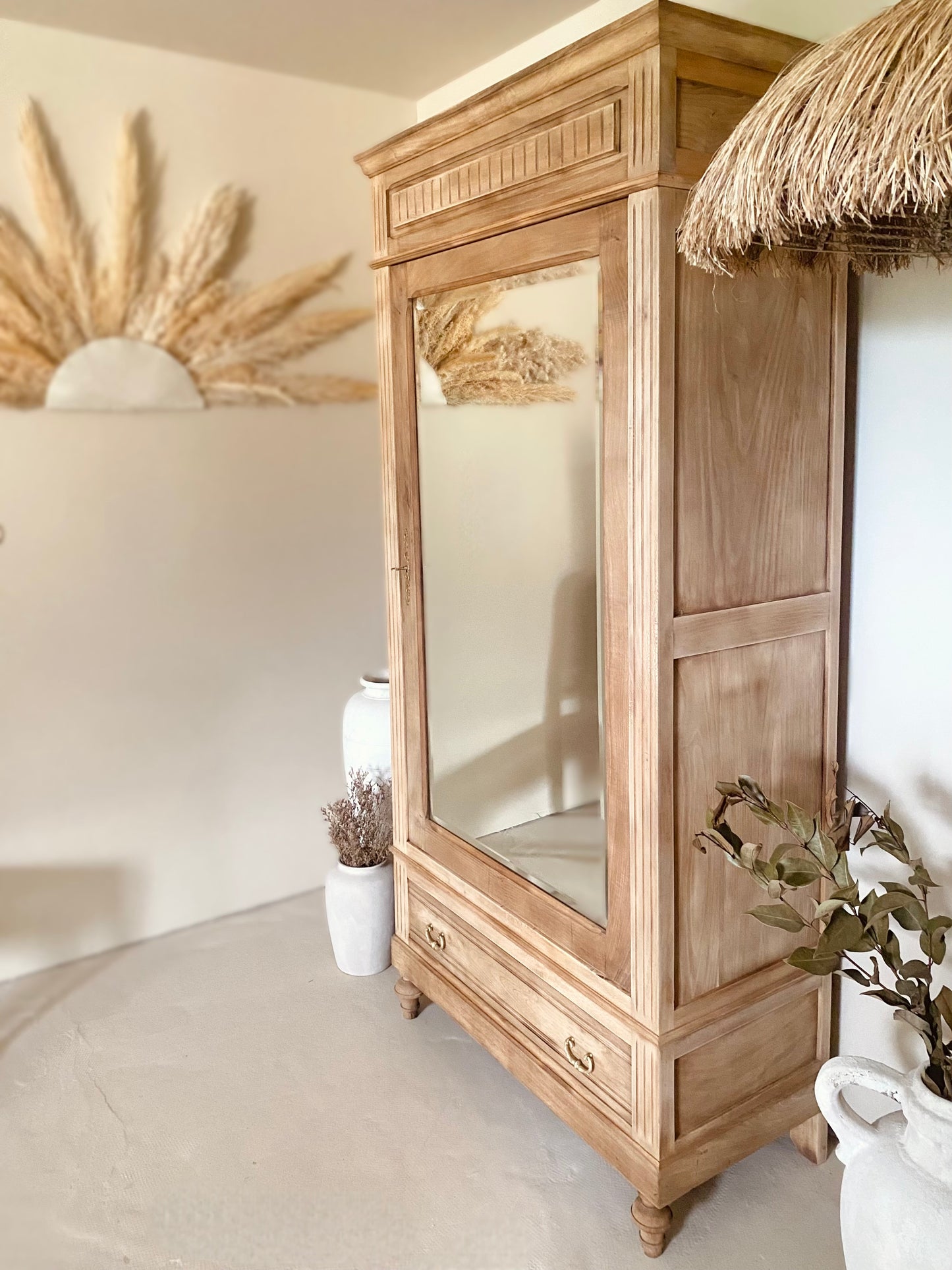 Armoire en hêtre et chêne massif